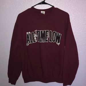 All time low burgundy sweatshirt